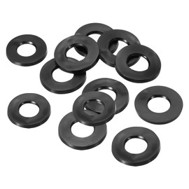 PATIKIL M12 Rubber Flat Washer, 12 Pack 12mm ID 24mm OD 3mm Thick Sealing Spacer Gasket Ring for Faucet Pipe Water Hose Fastener Bolt, Black