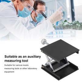 Laboratory Lifting Platform, Lab Bearing Aluminum Alloy Max 30kg, Lab Lifting Stand for Measuring Tools, Black