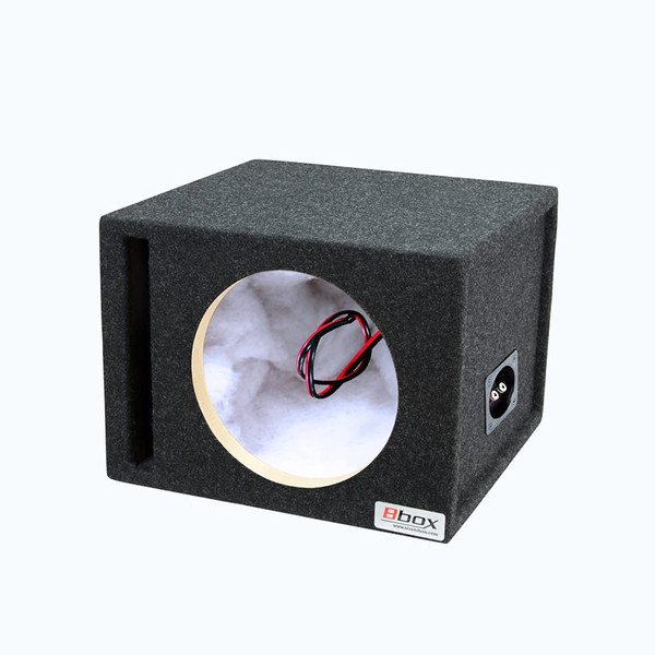 Bbox Car Pro Audio Speaker Enclosures 10” Single Vented Subwoofer/Speaker Enclosure High Grade MDF – Nickel Finish Speaker Terminals 18 Gauge Audio Cables - Improves Audio Quality, Sound & Bass