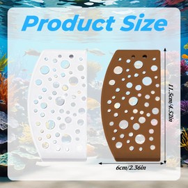 Alovez Pack of 2 Aquarium Tunnel Underground Decoration for Small Shrimp Fish Hide Aquarium Hiding Place for Fish and Shrimp for Breeding, White + Brown