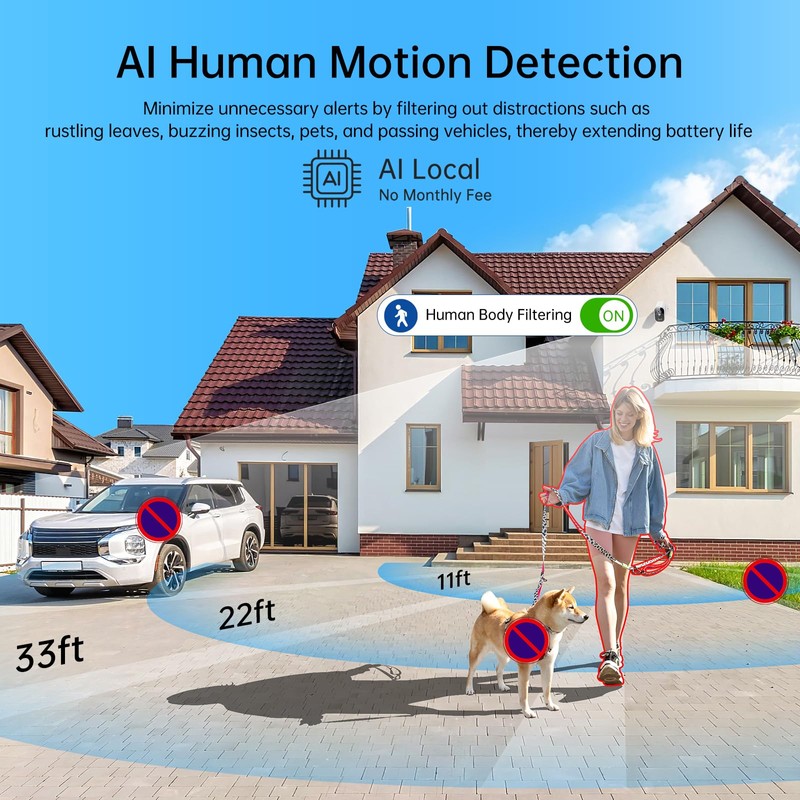 Security Cameras Wireless Outdoor 2K: Battery Powered WiFi Camera with