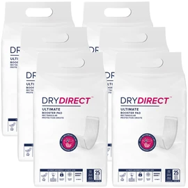 Dry Direct Ultimate Incontinence Booster Pads, Adds 3 Cups Extra Absorbency to Adult Diapers, Super Soft, Adhesive Strip Backing, Unisex (Case of 150 Pads)