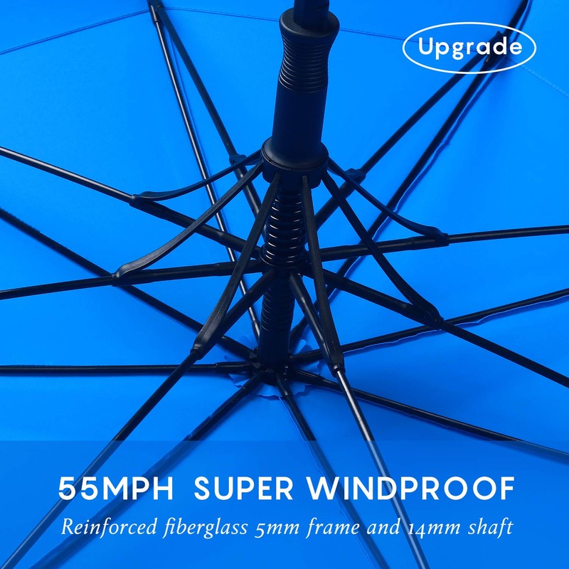 RUMBRELLA 55/62 Inch UV Golf Umbrella Large Oversize Double Canopy