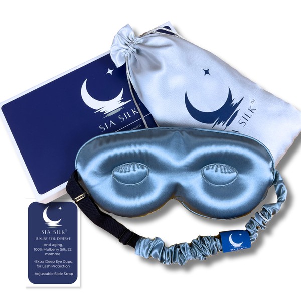 Sia Silk Sleep Mask with Eye Cups – No-Pressure 3D