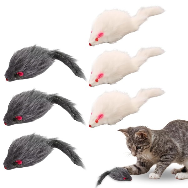 Cat Toy Mice - Set of 6 - Perfect for