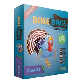 Bake Bags 19" x 23.5" 3 Pack Turkey Bags for Cooking, Roasting Meat, Chicken, Turkey Roasting Bag, Seafood Boil, Vegetables, Clear Plastic, Freezer Safe, Roasting Bags for Oven Cooking, Odor Proof