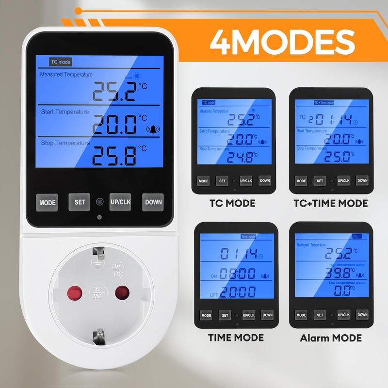 Timer Socket 230 V Heemol Digital Thermostat Heating Smart for