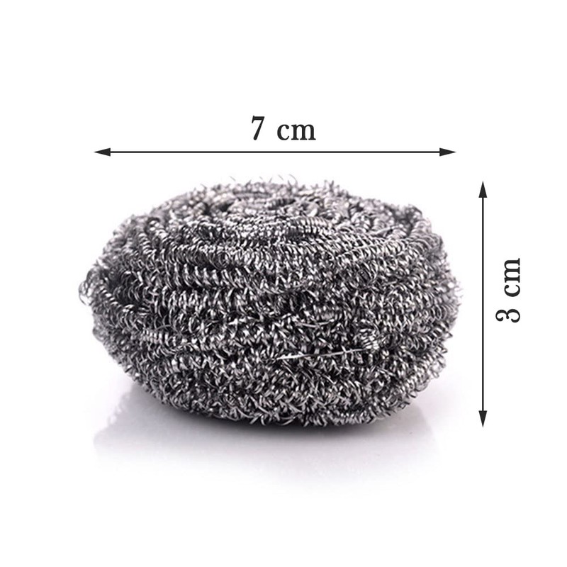 12Pcs Steel Wool 410 Stainless Steel Scourers Scrubber Pad Scouring