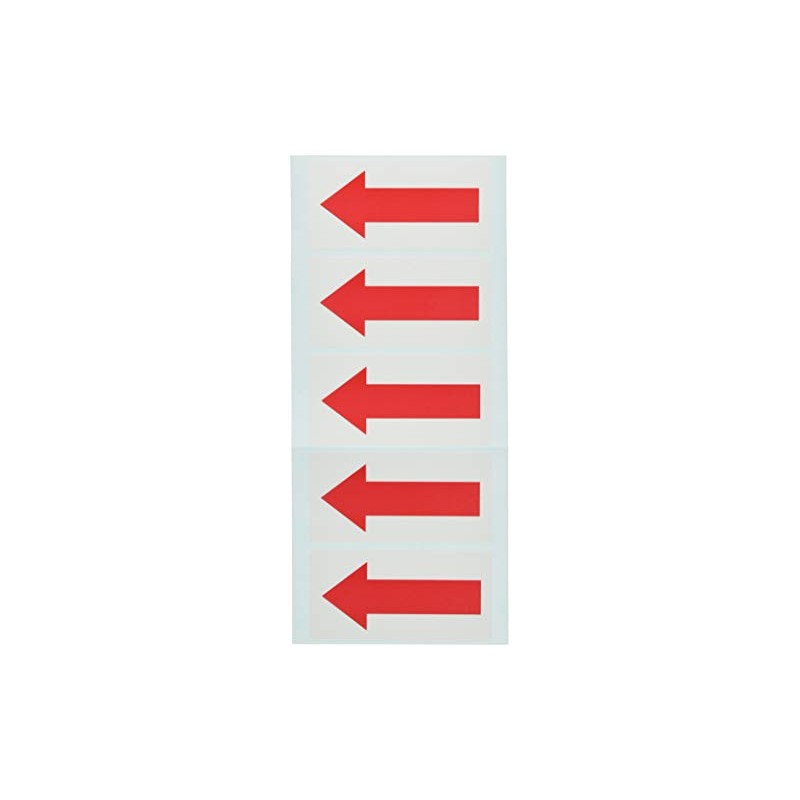 TRUSCO TPS-HP1R Arrow Stickers, Red Arrow, 1.6 x 3.1 inches