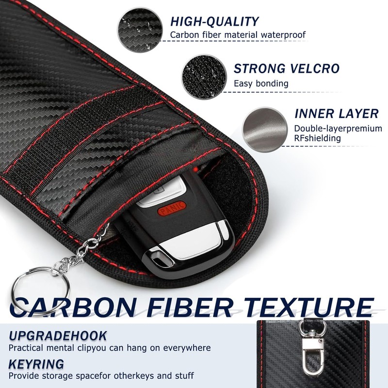 WEKUBA Faraday Box with 3 Pack Faraday Pouches, for Car