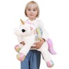 FFxiong 24 Inch Big Unicorn Stuffed Animal Plush Toy Pillow,