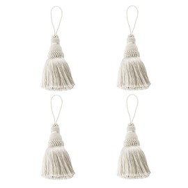 Fenghuangwu Colorful Tassel Key Tassel DIY Accessories for Curtain and Home Decoration-beige-4PCS…