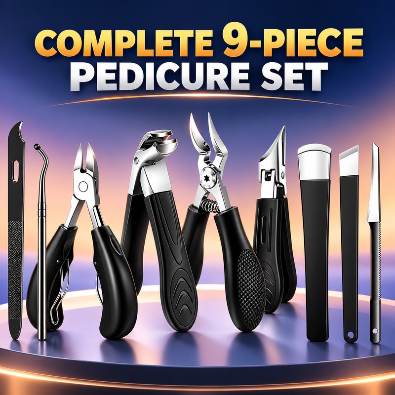 Heavy Duty Toenail Clippers for Seniors Thick Nails – 9-Piece
