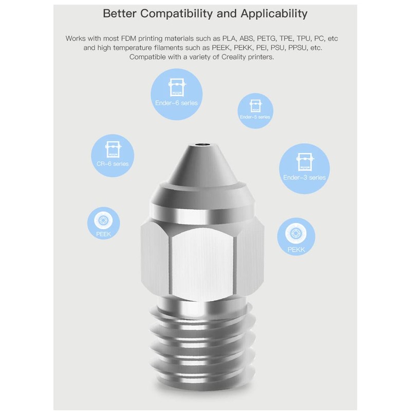 Upgade CR6 SE MK Coated Copper Nozzle 0.4mm for Creality