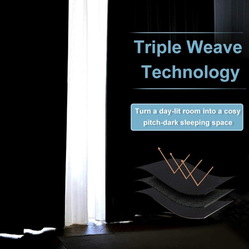 RYB HOME RV Camper Door Window Curtains -Blackout Privacy Curtains