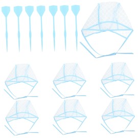 TOVINANNA 14pcs Hair Dyeing Kit Dye Caps and Coloring Brushes Diy Hairdressing Tools for Professional and Home Use Includes Tinting Bowl and Hooks for Easy Application