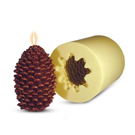 Mann Lake Jumbo Pine Cone Candle Mold, Durable Easy Release Rubber for Realistic Pinecone Candles, Ideal for Christmas, Autumn Crafts, Rustic Decor, Woodland-Themed and Festive Seasonal Creations