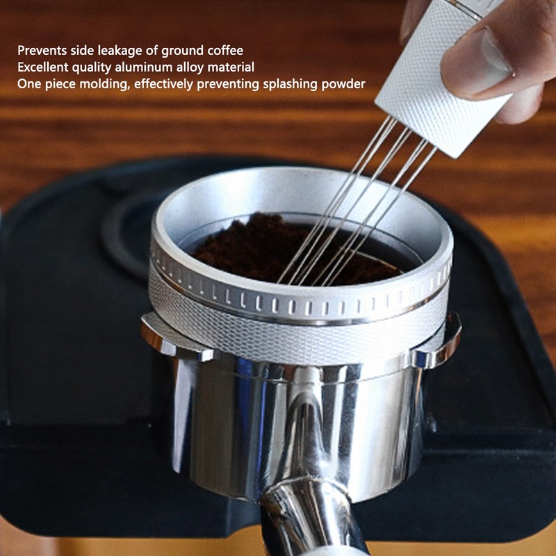 Moka Pot Dosing Funnel Aluminum Alloy Magnetic Even Distribution Prevents