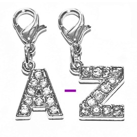 SKS Diamante Bling Clip On Alphabet Letter Charm (L)
