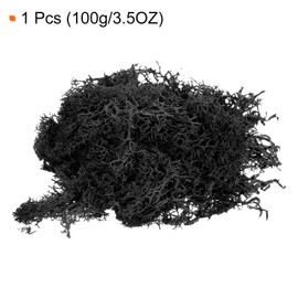 MECCANIXITY 3.5 OZ Moss Fake Craft Moss,Artificial Moss Natural Preserved Moss for Craft Arts Floral DIY Project Wall Wedding Garden Patio Table Terrariums Decoration(Black)