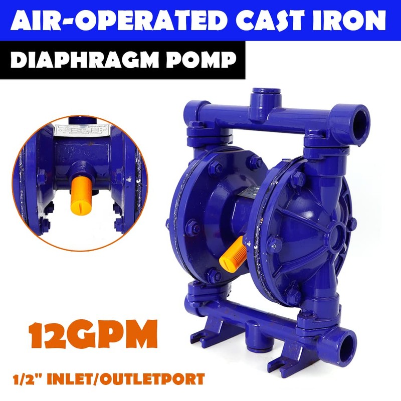 LOYALHEARTDY Air-Operated Double Diaphragm Pump Cast Iron Diaphragm Pump QBK-15L