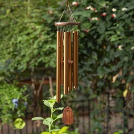 Woodstock Wind Chimes Amazing Grace Chime Medium (24'') Bronze Wind Chime Inspirational and Memorial Gifts Wind Chimes for Outside Patio Home or Garden Decor