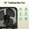 shinic 10" Tabletop Box Fan for Bedroom, 2 Speeds, Quiet