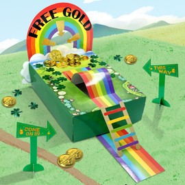 AOYOO DIY Leprechaun Trap Kit St Patrick's Day Craft Set Saint Patricks Party Supplies Catch a Leprechaun Rainbow Irish Themed Kids Activity Funny Leprechaun Trap Kit Supplies Toys Crafts Gift