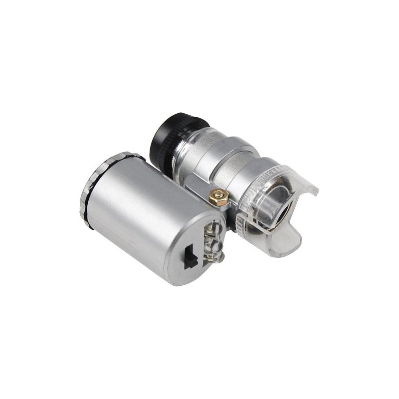 Accessotech Mini 60x Jewellery Loupe with Light Magnifier Microscope Hallmarks