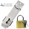 Arlai 4" Stainless Steel Latch Lock Padlock hasp Set, with