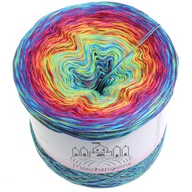 Colour Gradient Yarn 300 g - 1140 m 4-Ply Bobbel Knitting Wool Crochet (Wild Circus)