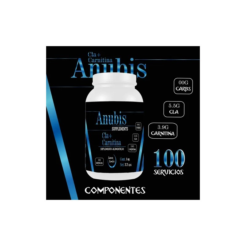 Cla Carnitina 1kg Anubis Suplements 100servis Pre Entreno