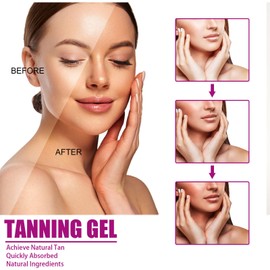 Brown Tanning Cream, 100 g Sunbed Tanning Accelerator, Intensive Tanning Luxe Gel with Fruit Aroma, Effective in Sun Loungers & Outdoor Sun, Achieve Natural Tan (Peach)