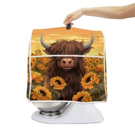 Upetstory Highland Cow Mixer Cover for 4.5-5 qt Kitchen Aid Mixer Covers Stand Mixer Coffee Maker Case Toaster Machine Dust Covers Protective Stand Mixer Cover with Top Handle