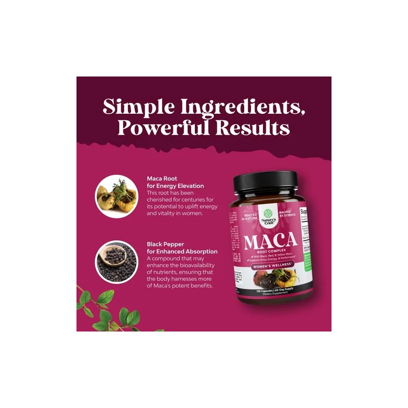 Raíz De Maca Orgánica Para Mujeres - Natures Craft