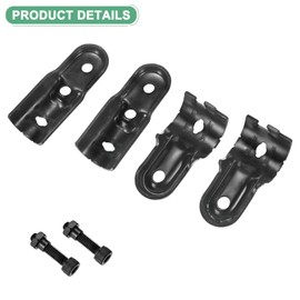 M METERXITY 4-Pack Structural Pipe Connector, Tee Adjustable Fence Clamp Steel Pipe Connector for OD 1.1" or 28MM Pipe, Conduit Connectors with Screws