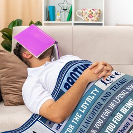 Xmas Gifts for Brother Blanket, Christmas Brother Gift from Brother Sister, Birthday Gifts for Brother, Gifts for Brother Adult, Big Brother Birthday Gifts from Sister/Brother Throw Blanket 50x60 Inch