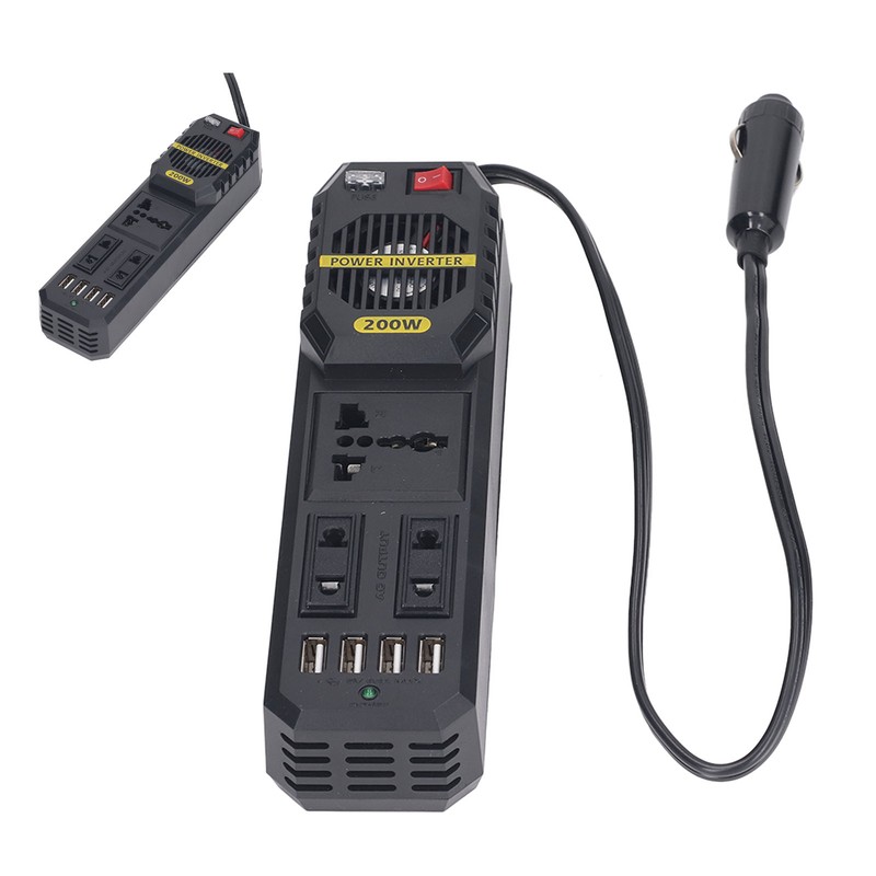 Car Power Inverter 200W DC 12V to AC for Vehicles