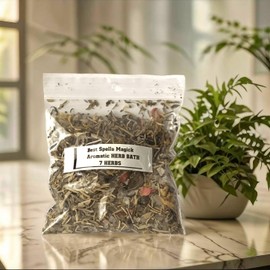 7 HERB Aromatic Bath/ Gambling, Good Luck, Wealth/ Hand Blended