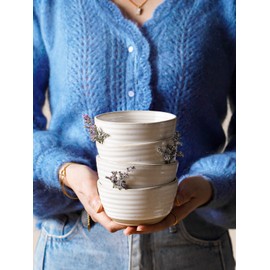 LE TAUCI Small Bowls 10 oz, Ice Cream Bowl, Ceramic Stoneware Bowl, Bowls Set for Dessert, Fruits, Side Dishes, Suit For Housewarming - 4.5 Inch, Set of 4, Arctic white