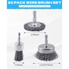 30 Pack Carbon Steel Wire Wheel Brush, Rocaris Cup Brush,