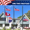 Heavy Duty Flag Pole, 20FT 13Gauge Sectional Flag Pole for