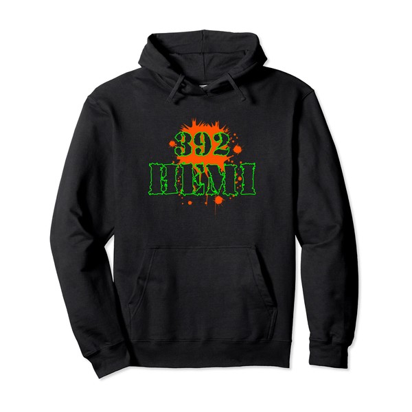 392 Hemi Motor Engine Splatter Design Graphic Pullover Hoodie
