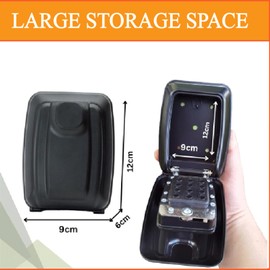 Key Safe Wall Mounted with Screwdriver, key lock box outdoor, Key Safe Outdoor for Keys & Cards, Lock Box 12 Digit Combination with Weatherproof Cover, Heavy Duty Key Lock Box Outdoor for Home