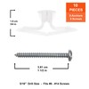 TOGGLER Toggle TB Residential Drywall Anchor with Screws, Polypropylene, Made