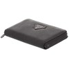 Compagno Women's Plain Zip Around Purse, black, Casual