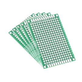 sourcingmap 5pcs 4x6cm Double Sided PCB Board Universal Printed Circuit Proto Board for DIY Soldering Electronic Projects Practice Test Circuit