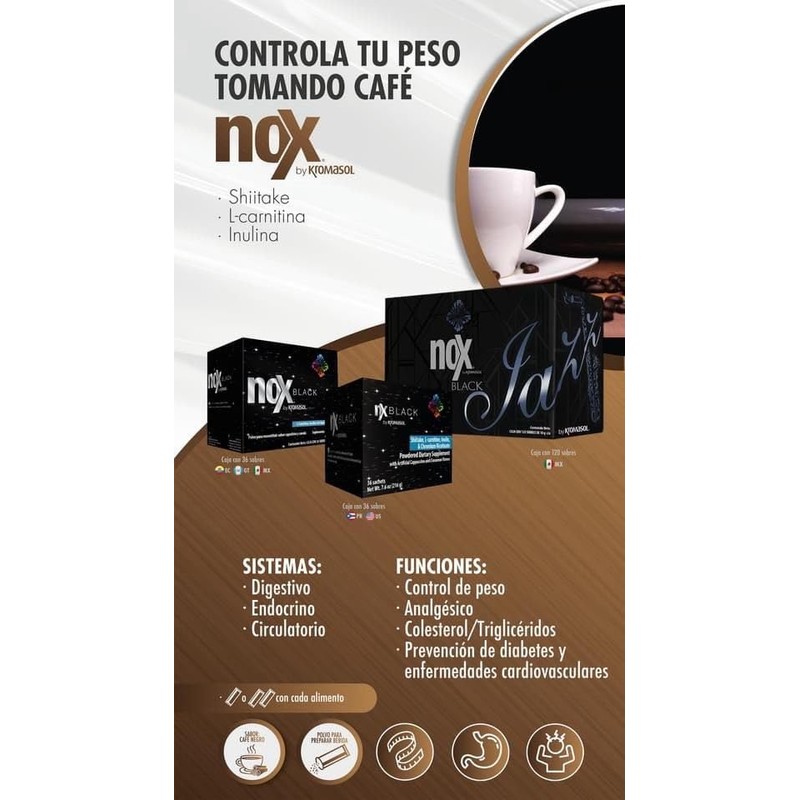 Kromasol Nox Black By kromasol, polvo para reconstruir sabor cafe