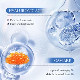 Caviar Facial Hyaluronic Acid Anti-Wrinkle Moisturizing Cream, Fade Skin Wrinkles Firm and Brighten Skin, For All Skin Types