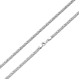 Byzantine Chain 4 mm, Solid 925 Silver, Selection of Lengths, Collier Necklace or Bracelet, Silver